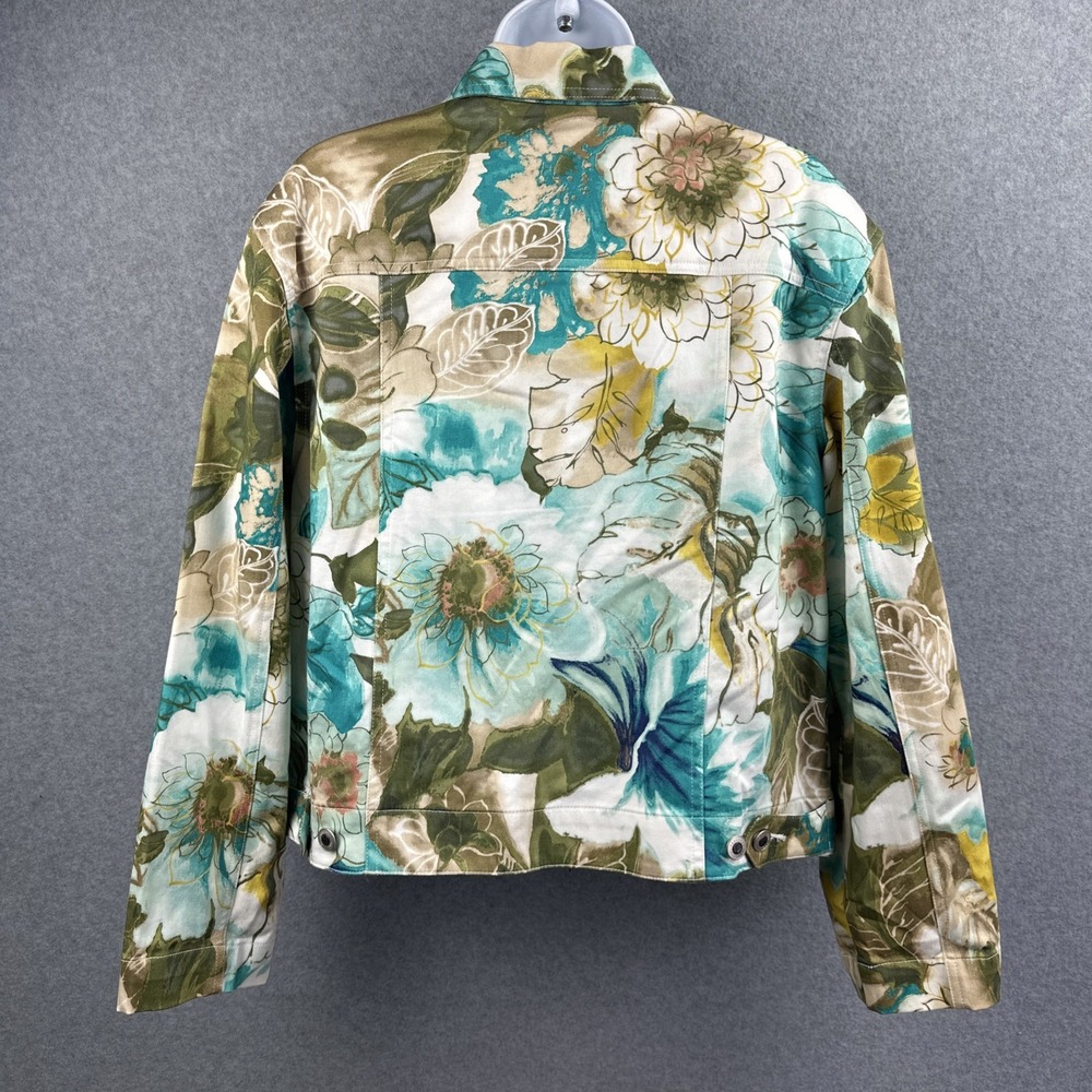 Caribbean Joe Let‎ Go Women's Floral Island Jacket Size Large - Picture 3 of 6